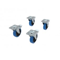 Admiral Castor Lenkrolle (Blue Wheel) 4er Set, 4x gebremst