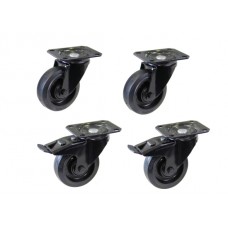 SweetPro LR-100 SW Lenkrolle (Black Wheel) 4er Set