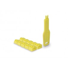 Lindy 47900 RJ45 Port Schloss 10er SET, gelb
