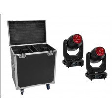 EUROLITE Set 2x LED TMH-S400 CMY + Case mit Rollen