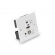 Lindy 38387 HDBaseT UK Wall Plate KVM Extender, 4K, 150m