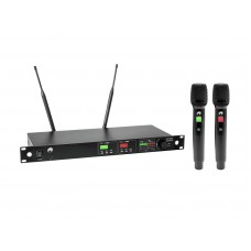 OMNITRONIC UHF-602 2-Kanal Funkmikrofon-System 823-832/863-865 MHz