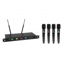 OMNITRONIC UHF-604 4-Kanal Funkmikrofon-System 823-832/863-865 MHz