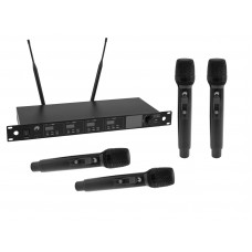 OMNITRONIC UHF-604 4-Kanal Funkmikrofon-System 520-554 MHz