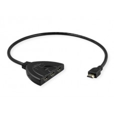 Value HDMI Switch, 3-Fach, schwarz,