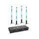 EUROLITE Set 4x AKKU IP Pixel Tube 360° PRO CRMX + Kunststoffcase