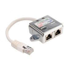 Value T-Adapter Kat.5e (Class D), STP, silber, 10/100 LAN