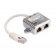 Value T-Adapter Kat.5e (Class D), STP, silber, 10/100 LAN