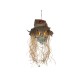 EUROPALMS Halloween Vogelscheuchen-Schädel, 70cm