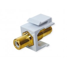 Value 25998211 RCA Keystone Kupplung, weiß, Kunststoff