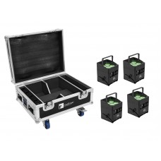 EUROLITE Set 4x AKKU IP UP-4 QCL Spot QuickDMX MK2 + Flightcase mit Rollen und Ladefunktion EUROLITE Set 4x AKKU IP UP-4 QCL Spot QuickDMX MK2 + Flightcase mit Rollen und Ladefunktion