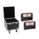 EUROLITE Set 2x LED IP Mega PIX Strobe 714 SWING + Flightcase mit Rollen
