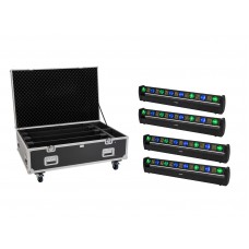 EUROLITE Set 4x LED BAR-8 SWING QCL Leiste + Flightcase mit Rollen EUROLITE Set 4x LED BAR-8 SWING QCL Leiste + Flightcase mit Rollen