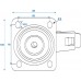 ROADINGER Lenkrolle 100mm BLUE WHEEL mit Bremse