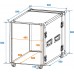 ROADINGER Rack PRO 12HE 45cm mit Rollen