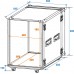 ROADINGER Rack PRO 18HE 45cm mit Rollen