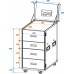 ROADINGER Universal-Schubladen-Case WDS-1 mit Rollen