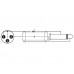 OMNITRONIC Adapterkabel XLR(M)/Klinke mono 0,9m sw