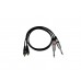 OMNITRONIC Adapterkabel 2xKlinke/2xCinch 1m sw