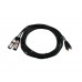 OMNITRONIC Adapterkabel 2xXLR(M)/2xCinch 6m sw