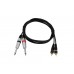 OMNITRONIC Adapterkabel 2xKlinke/2xCinch 1,5m sw