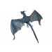 EUROPALMS Halloween Flying Dragon, animiert, blau, 120cm