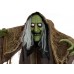 EUROPALMS Halloween Figur Hexe buckelig, animiert, 145cm