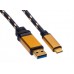Roline Gold USB Kabel, 0.5m, USB C 3.2 / USB A 3.2