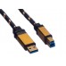 Roline Gold USB Kabel, 0.8m, USB A 3.2 / USB B 3.2