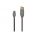 Lindy 36887 USB-Kabel, 2.0m, Anthra Line, USB A 2.0, USB C 2.0