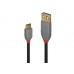Lindy 36897 USB Adapterkabel, 0.15m, Anthra Line, USB C 2.0