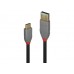 Lindy 36912 USB-Kabel, 1.5m, Anthra Line, USB C 3.1, USB A 3.1