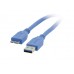 Kramer C-USB3/MicroB-3 USB Kabel, 0.9m, BLAU