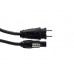 Schuko / Powercon True1 Kabel, BLACK,  5m, 3x1.5mm²