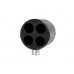Wentex Pipes & Drapes Verbinder, 4-fach, 16mm, schwarz