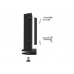 Admiral Mono Stand Black, Pipe Halterung für Bodenplatten