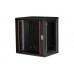 Roline Wandgehäuse Pro, 12HE, schwarz, 600x450mm, Glastür, 19''