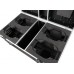 Case für 4x Showtec Xpression 2000, schwarz, Zubehörfach